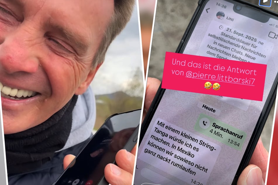 Der ehemalige "Big Brother"-Teilnehmer hatte sichtlich Spaß an seinem Gag.