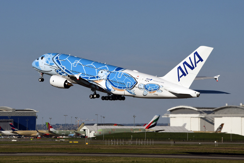 ANA adalah maskapai premium Jepang.  dengan "Penyu A380" Dia pergi antara lain dari Tokyo yang mewah ke Hawaii.