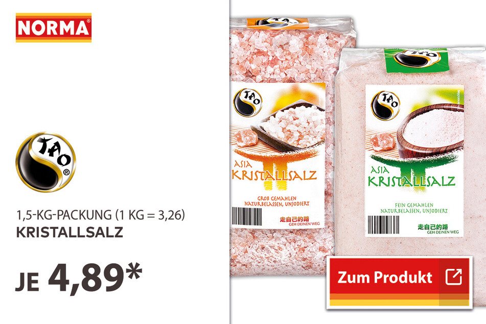Kristallsalz für 4,89 Euro.