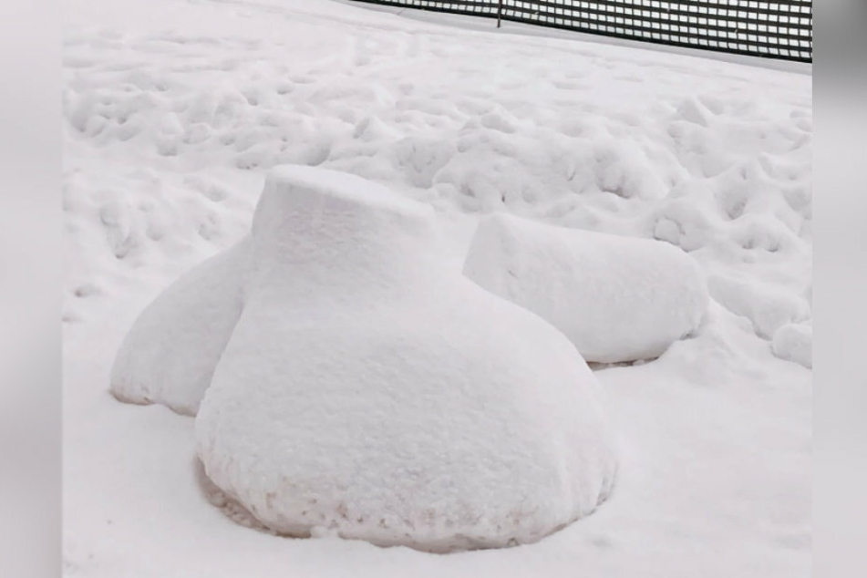 Der Schnee-Penis in Adelsberg wurde zerstört.