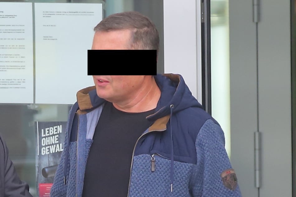 Unternehmer Andreas N. (58) am Mittwoch vor dem Amtsgericht in Pirna.