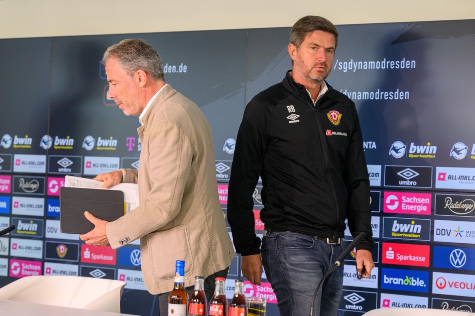 Gehen demnächst getrennte Wege: Jürgen Wehlend (56, l.) und Geschäftsführer Sport Ralf Becker (52, r.).
