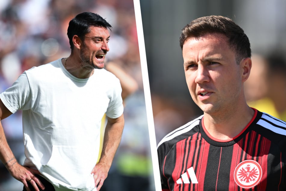 Zwischen Ex-Coach Albert Riera (44, l.) und Mario Götze (34) gab es wohl so gut wie keine Kommunikation.
