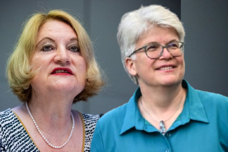 Bundesgeschäftsführerin der Frauenrechtsorganisation "Terre de Femmes", Christa Stolle (65, l.) und Bezirksbürgermeisterin Stefanie Remlinger (54, Grüne) wollen auf Gewalt gegen Frauenaufmerksam machen. (Archivbild)