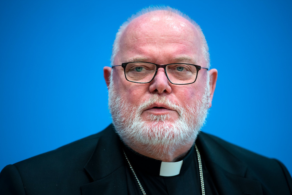 Kardinal Reinhard Marx (66), Erzbischof von München und Freising und damaliger Vorsitzender der Deutschen Bischofskonferenz, äußert sich bei einer Pressekonferenz zu aktuellen Fragen zur katholischen Kirche.