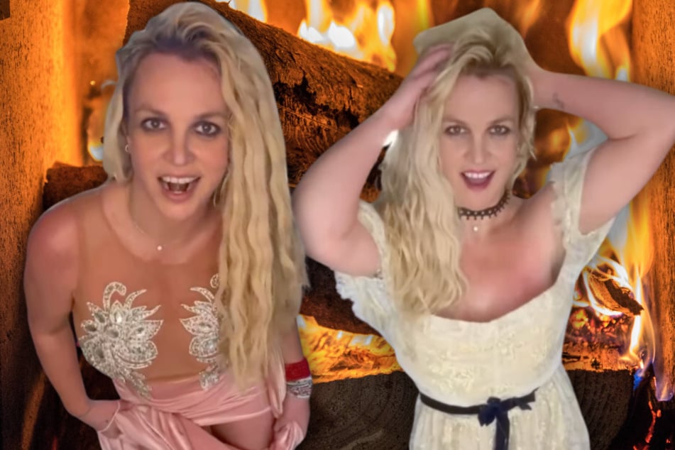 Britney Spears retold the scary moment her hair burned off when she turned her fireplace on!