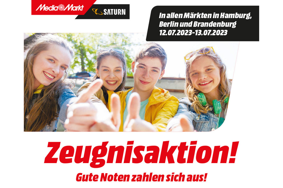 ZeugnisAktion bei MediaMarkt und SATURN Für gute Noten gibt's Rabatt!