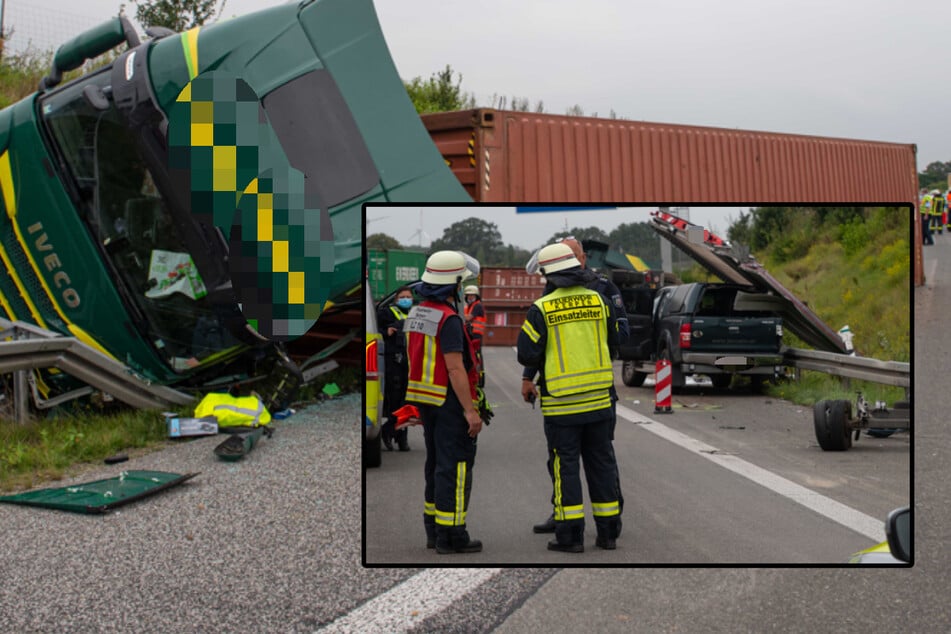 Unfall A4: Tödlicher Unfall auf A4: Laster kracht auf Pannen-Pick-up!