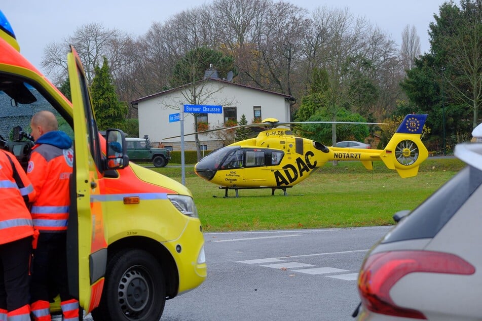 Unter anderem ein Rettungshelikopter kam zur Unterstützung.