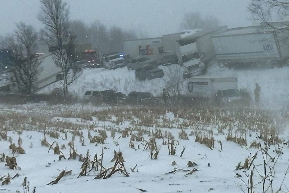 Michigan snowstorm causes disastrous 100-vehicle pile-up on major highway