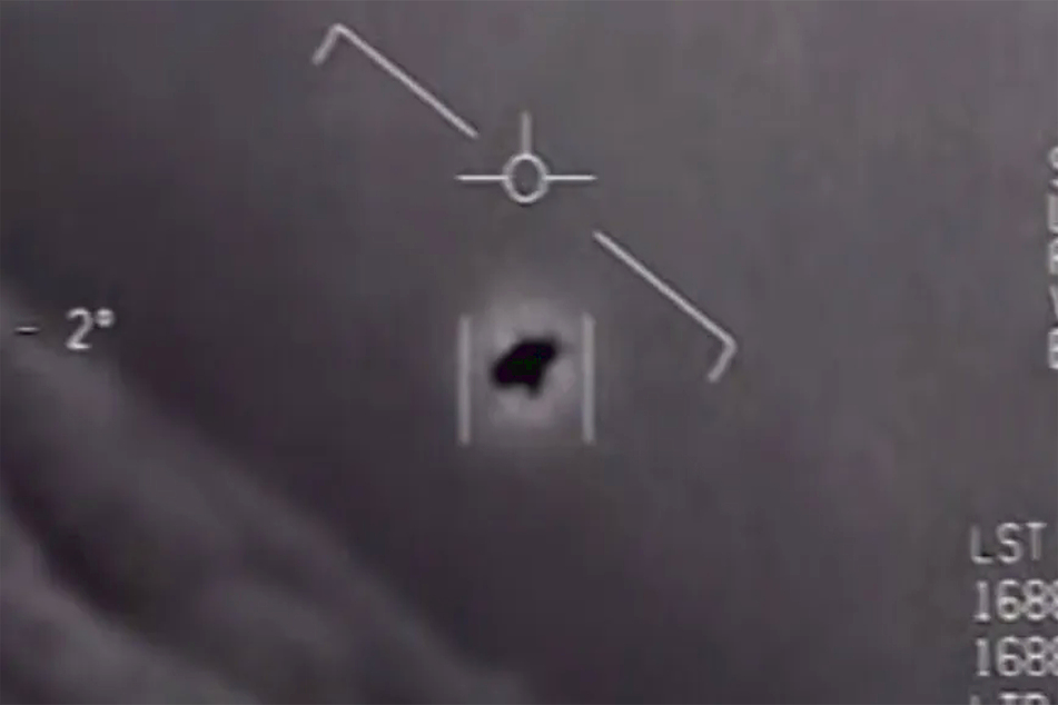 An image of an unidentified object was pulled from leaked US Navy footage.