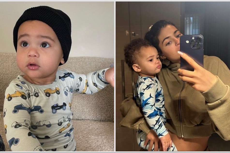 Aire Webster has entered the chat, as Kylie Jenner (r) finally dropped her son's new name on Instagram.