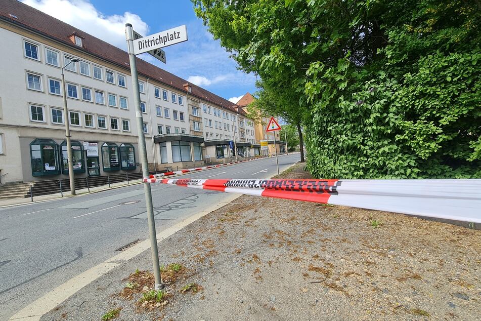 Am Dittrichplatz in Plauen wurde ein Mann bei einer Messerattacke lebensgefährlich verletzt.