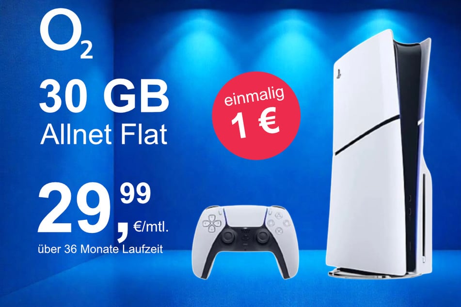 Die PS5 Slim Digital Edition im o2 Mobile M inkl. 30 GB+ für einmalig nur 1 Euro.