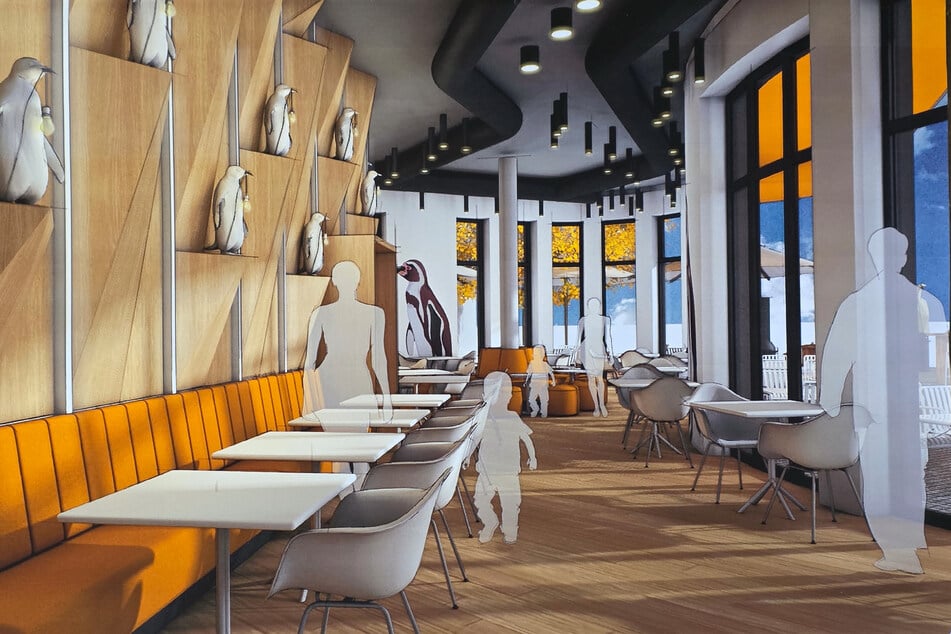 Die Visualisierung zeigt, wie das "Pinguin Café" nach der Fertigstellung aussehen wird.
