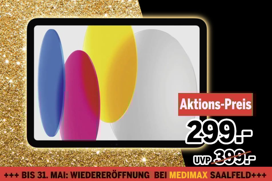 Das Apple iPad (10. Gen.) für nur 299 statt 349 Euro.