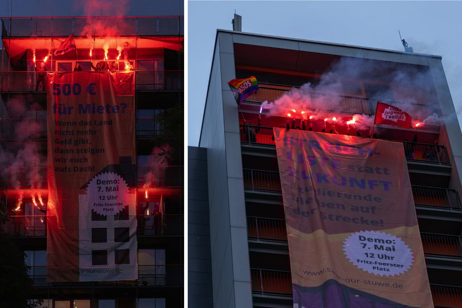 Dresden: Pyro-Protest an Dresdner Studi-Wohnheimen: Das steckt dahinter