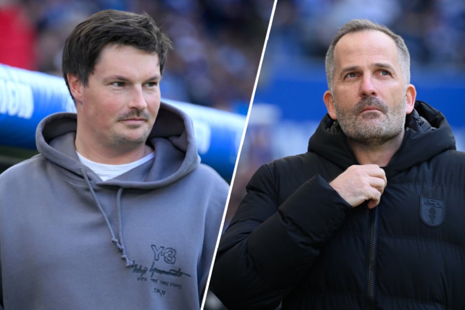 Merlin Polzin (l.) und Manuel Baum lobten die Aktion des FCA-Stürmers.