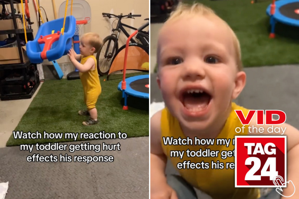 Today's Viral Video of the Day features a resilient little boy shaking off a big bump to the head.