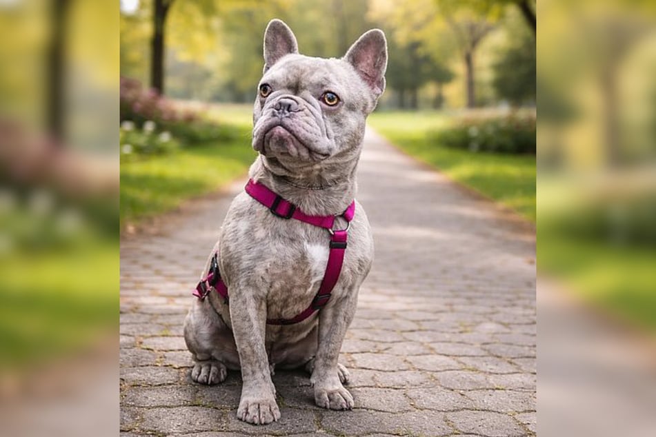 Bulldogge Käthe ist schätzungsweise 2024 geboren und damit etwa zwei Jahre alt.