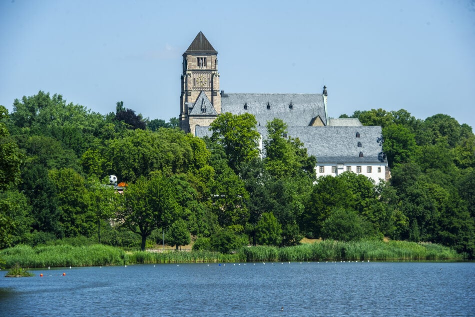 Chemnitzer Sommeridylle am Schloßteich: Zwischen Wasser, Schlosskirche und Park wird auch immer wieder der Grill angeworfen.