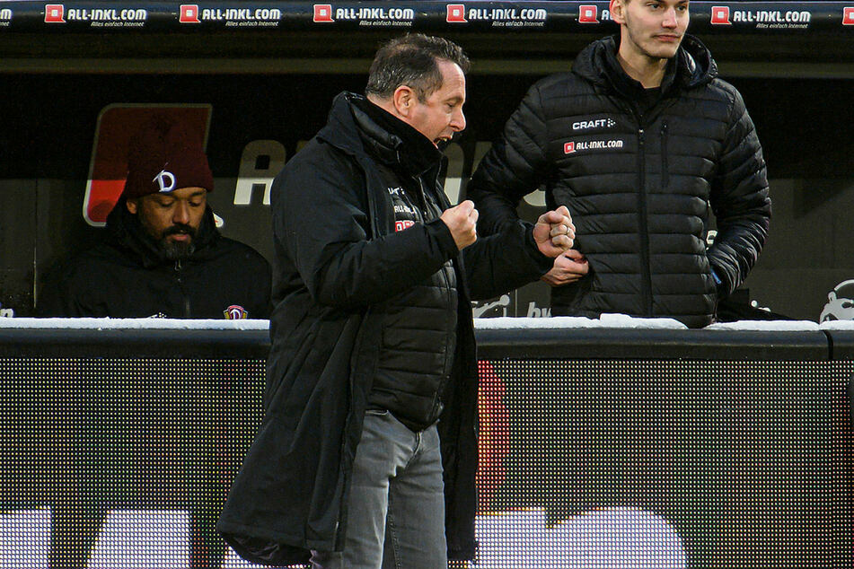 Dynamo-Trainer Markus Kauczinski ballte die Fäuste - gegen Lautern konnte er gleich viermal jubeln...