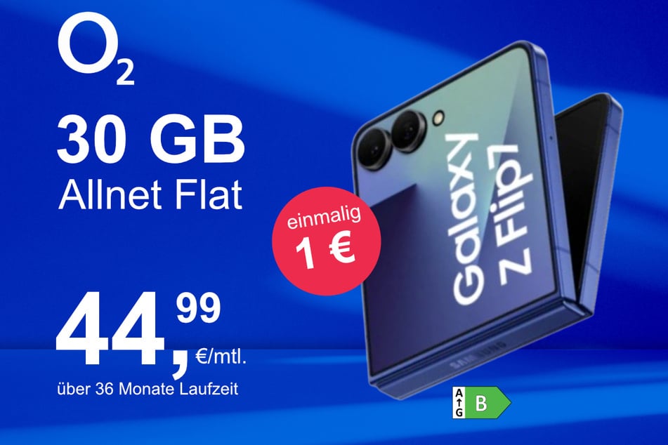 Das Samsung Galaxy Z Flip7 im o2 Mobile M für einmalig 1 Euro.