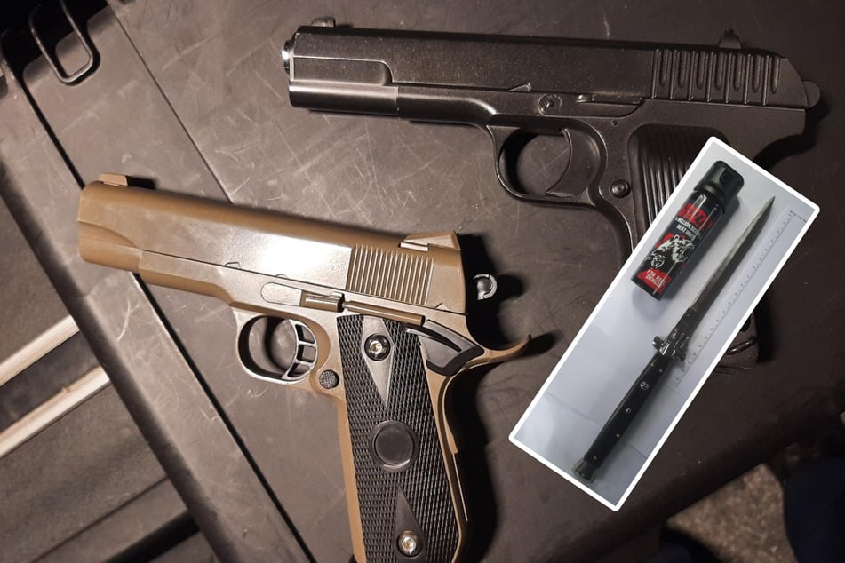 Pistolen, Springmesser und Pfefferspray: Illegale Waffen an Grenze beschlagnahmt