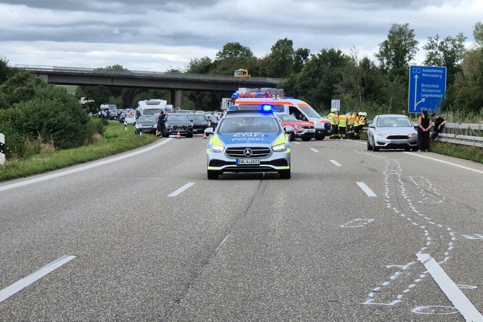 Die Polizei sicherte den Unfallort ab.