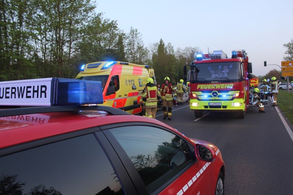 Ein Großaufgebot an Rettungskräften rückte am Mittwochmorgen in Markranstädt an.