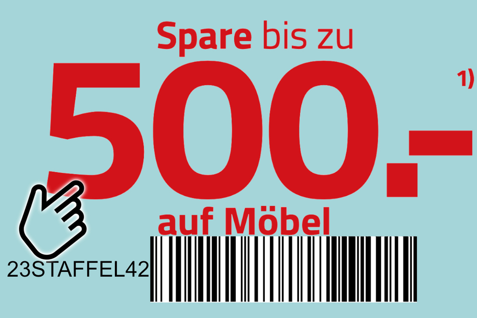 Barcode downloaden, an der Kasse vorzeigen und bis zu 500 Euro sparen.