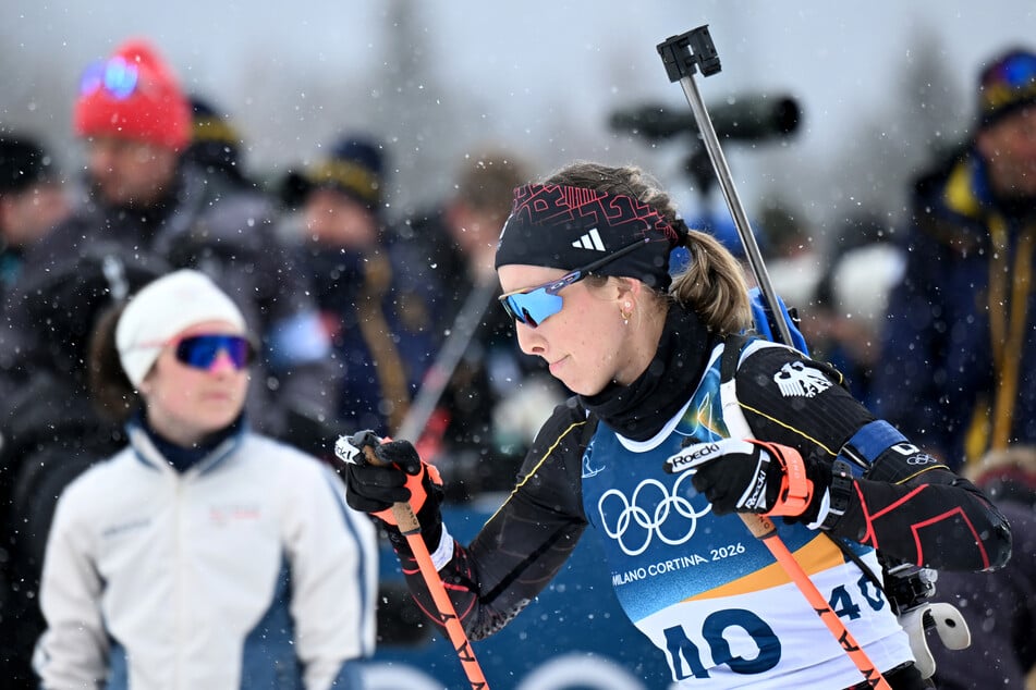 Franziska Preuß geht am Sonntag von Platz sieben aus in die Verfolgung.