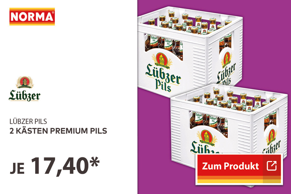 2 Kästen Premium Pils für 17,40 Euro.