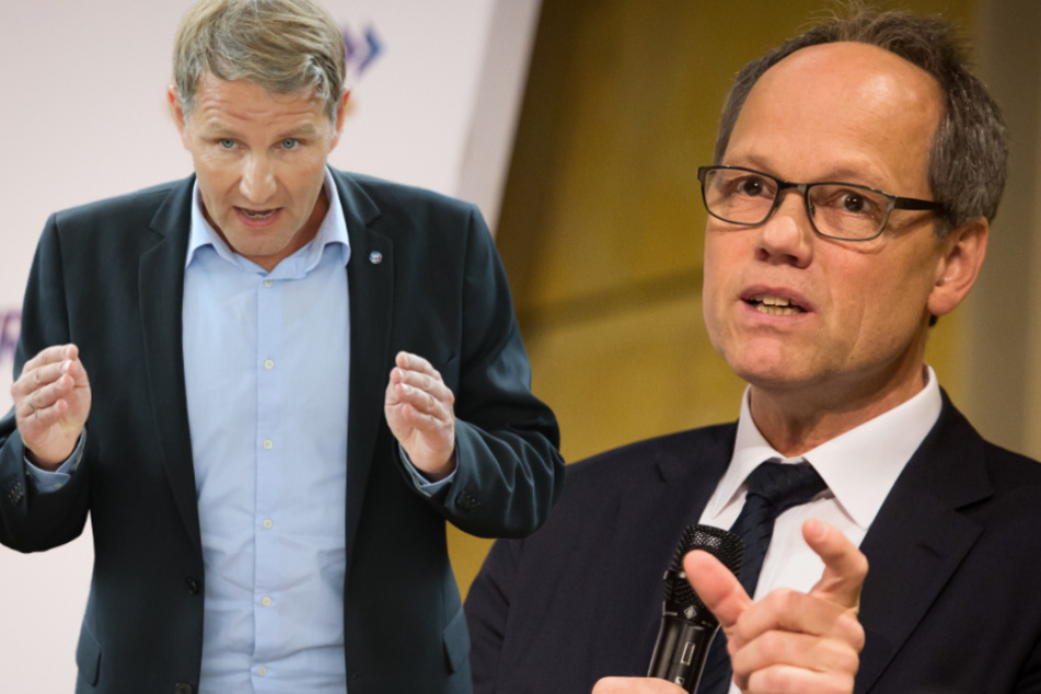 SWR-Intendant Kai Gniffke (59, r.) ist gegen ein Auftrittsverbot für AfD-Politiker wie Björn Höcke (48, l.). (Bildmontage)