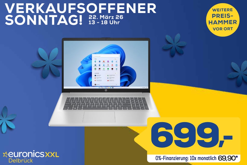 HP-Notebook 17-cp3574ng (C0RB0EA) für 699 Euro.