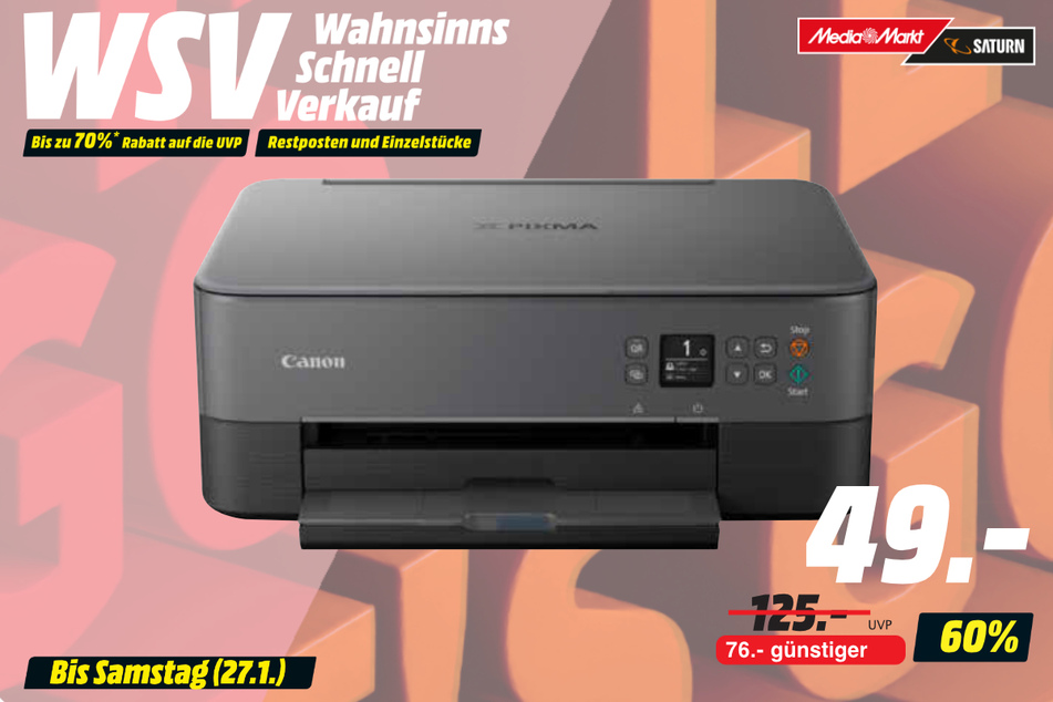 Canon-Drucker für 49 statt 125 Euro.