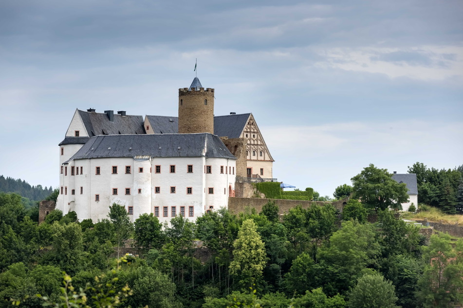 Blick auf die Burg Scharfenstein.