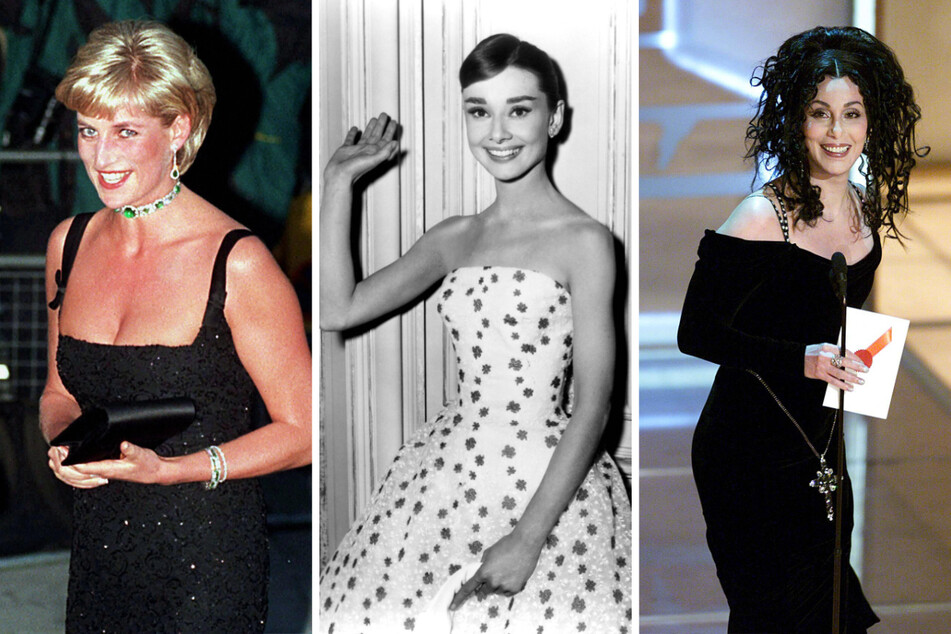 How much are the outfits of Princess Diana, Audrey Hepburn, and Cher worth?