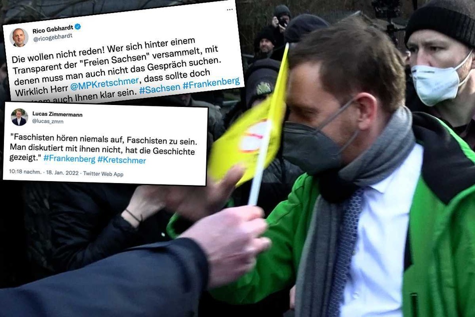 Chemnitz: "Mit Nazis spricht man eigentlich nicht": Kritik nach Kretschmer-Besuch in Frankenberg