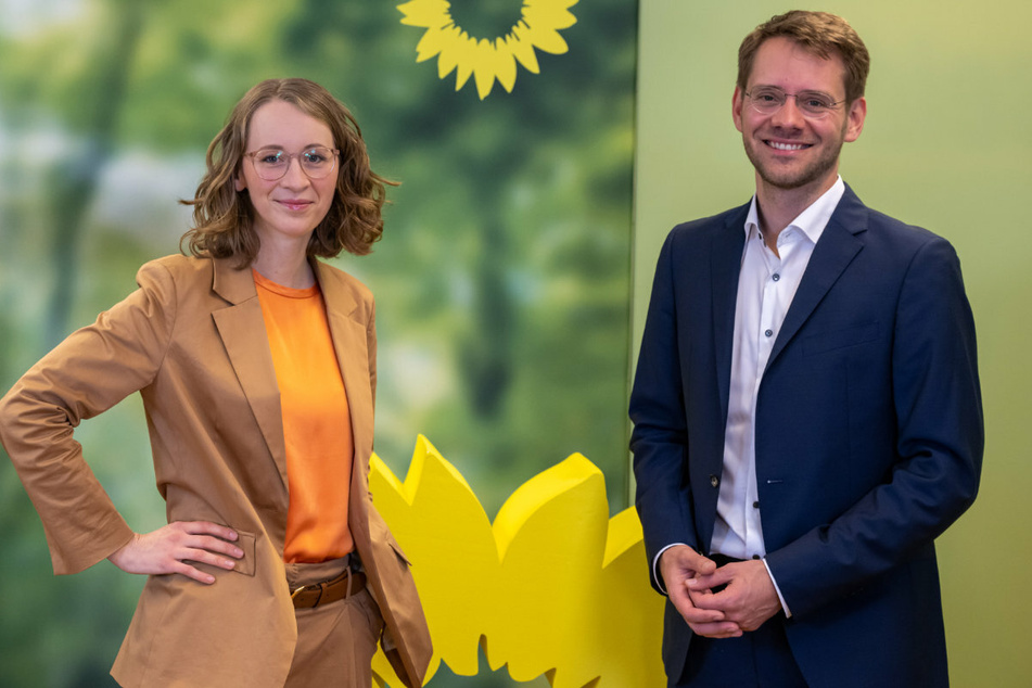 Grünen-Landeschefin Eva Lettenbauer (29) und ihr Co-Vorsitzender Thomas von Sarnowski (34) haben klare Ziele und Vorstellungen.