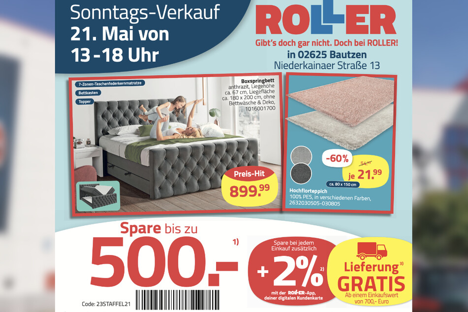 ROLLER in Bautzen hat am Sonntag (21.5.) diese krassen Angebote
