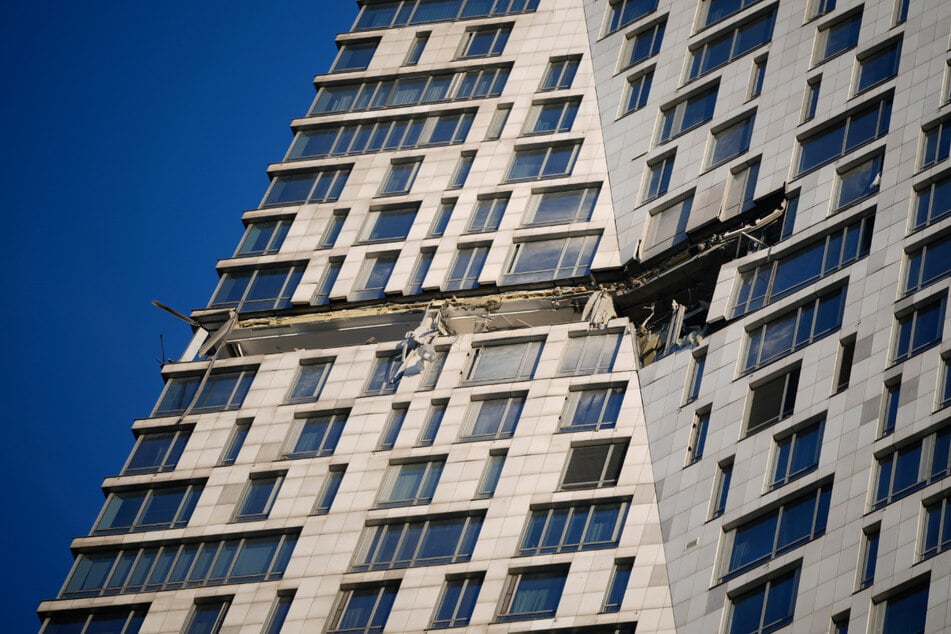 In Moskau ist eine ukrainische Drohne in ein Wohnhaus eingeschlagen.