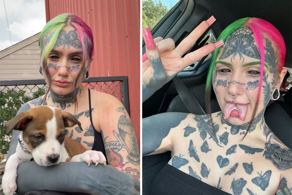 Kierstyn Milligan, also known as Orylan, has many body modifications and tattoos.