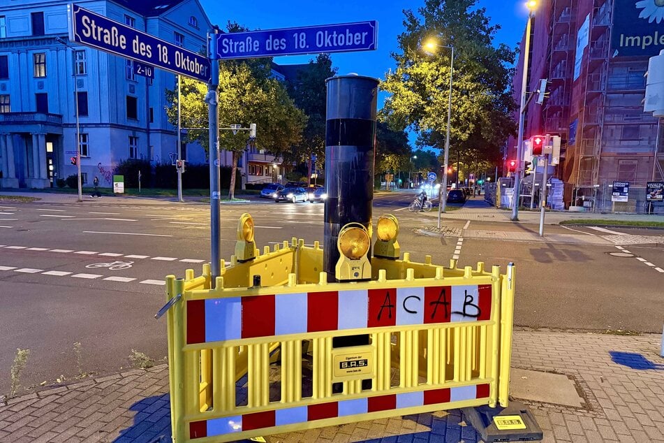 An der Straße des 18. Oktobers steht zwar eine Blitzersäule, sie ist aber defekt.