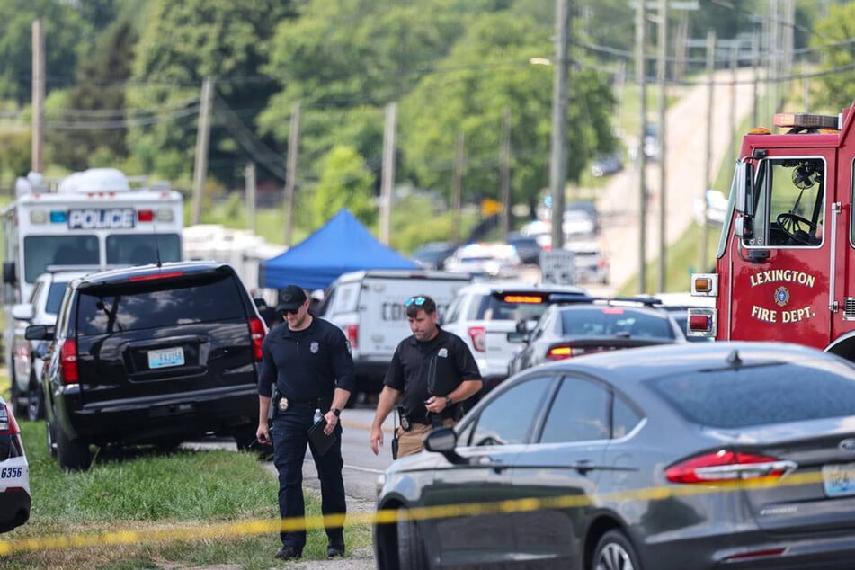 Two women were killed and three other people were injured – including a state trooper – after a suspect went on a shooting spree in Lexington, Kentucky.