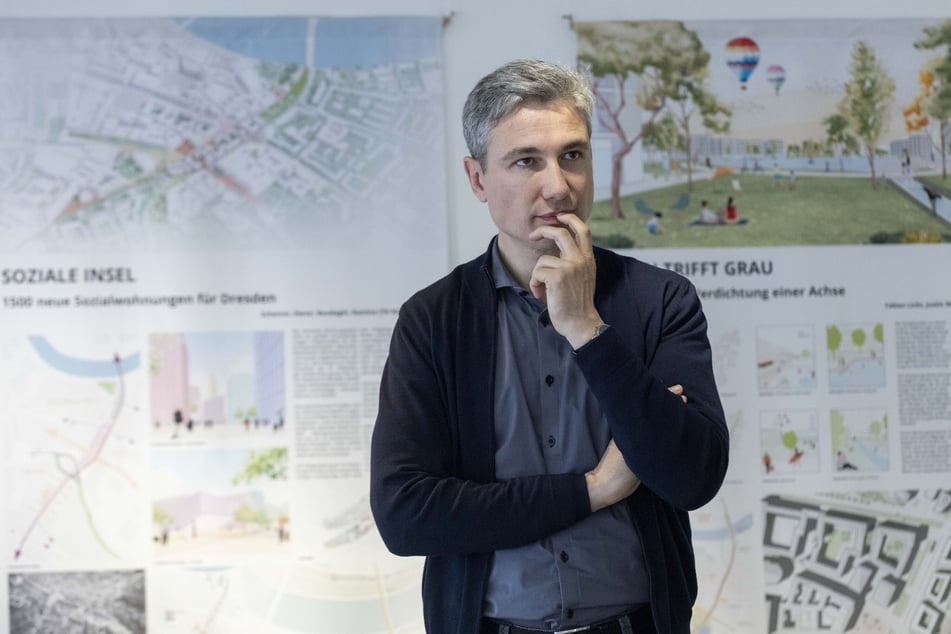 Argumentiert mit rückläufigen Verkehrszahlen: Stephan Kühn (45, Grüne) möchte die Möglichkeit für zwei bis drei Autospuren auf der zukünftigen Carolabrücke offenhalten.
