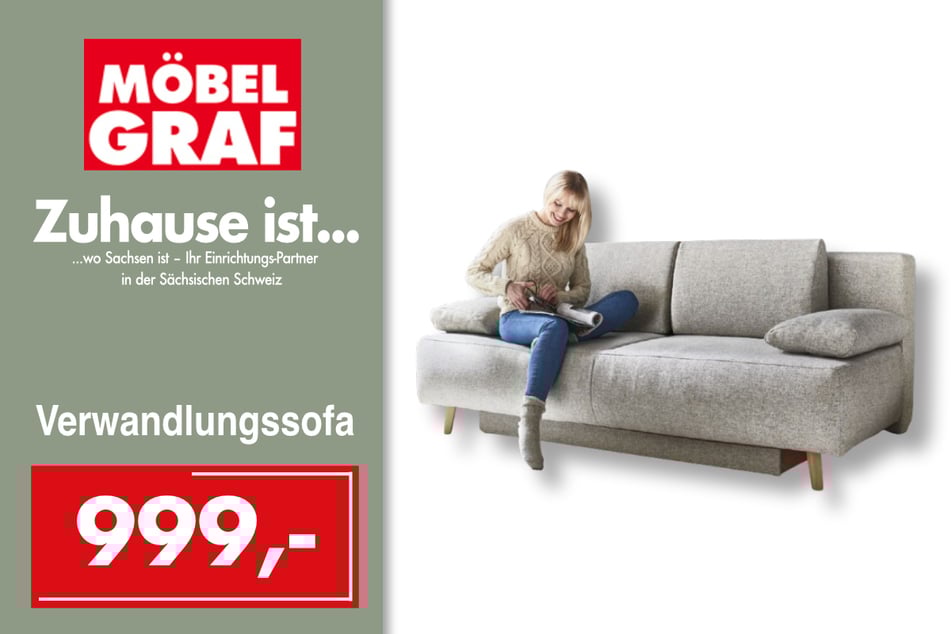 Das Verwandlungssofa für nur 999 Euro.