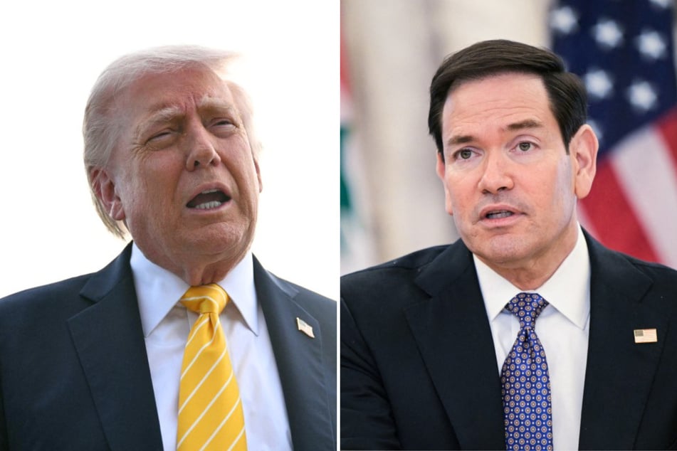 Marco Rubio (r) recently dismissed reporting about a memo that claimed President Donald Trump (l) was reevaluating Britain's claim of the Faulkner Islands.