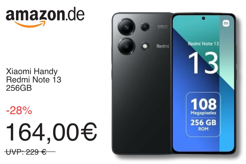 Das Xiaomi Redmi Note 13 gibt's bei Amazon und ist bestens auf die SIMon Flex-Tarife zugeschnitten.