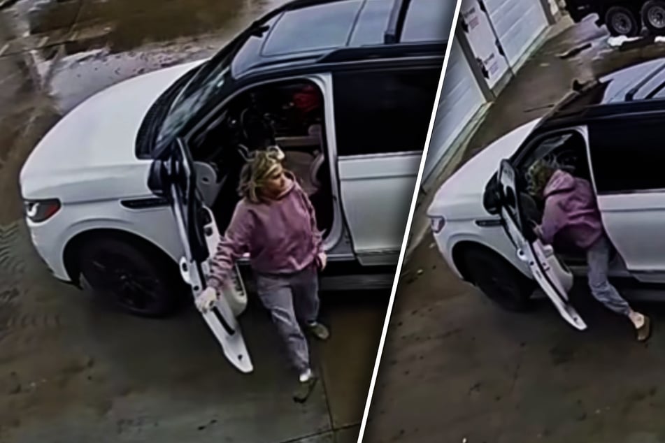 Was ein Schockmoment: Mutter verhindert Garagen-Crash mit Auto